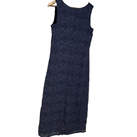Vtg  Old Navy Dress 6  Midi Floral Dainty Blue‎ Flowy Shift Cottagecore 90s Y2k - Picture 3 of 9